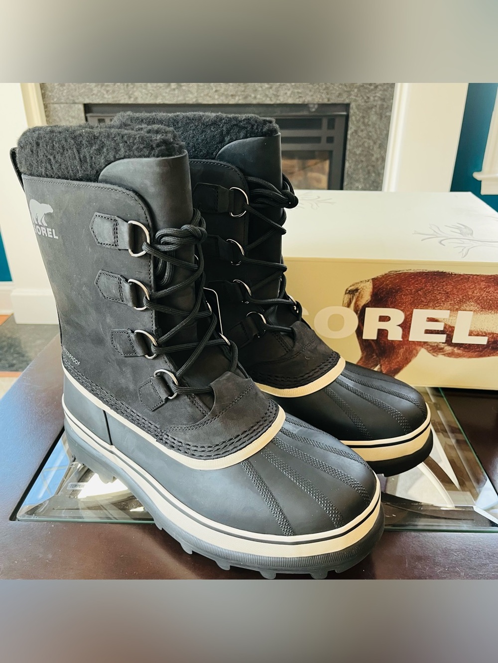 Sorel Caribou WP Waterproof Insulated Snow Winter Men's Boots - Black